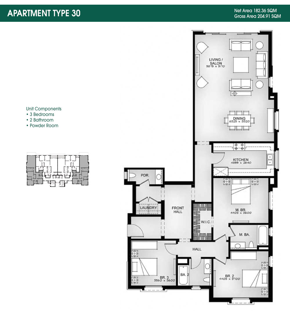 Mivida Crescent Apartment 207+92 garden