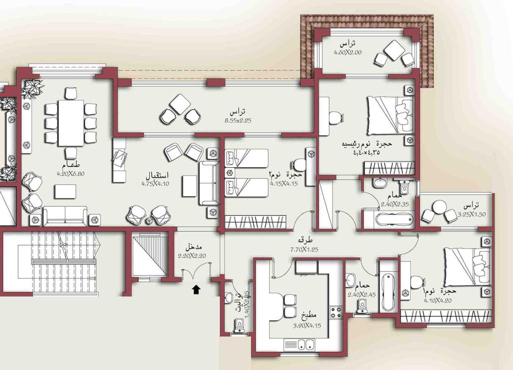 Madinaty apartment 211sqm landscape view