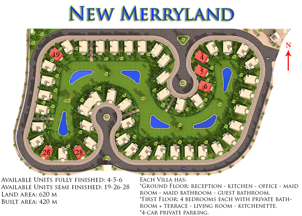 villa in merryland new cairo